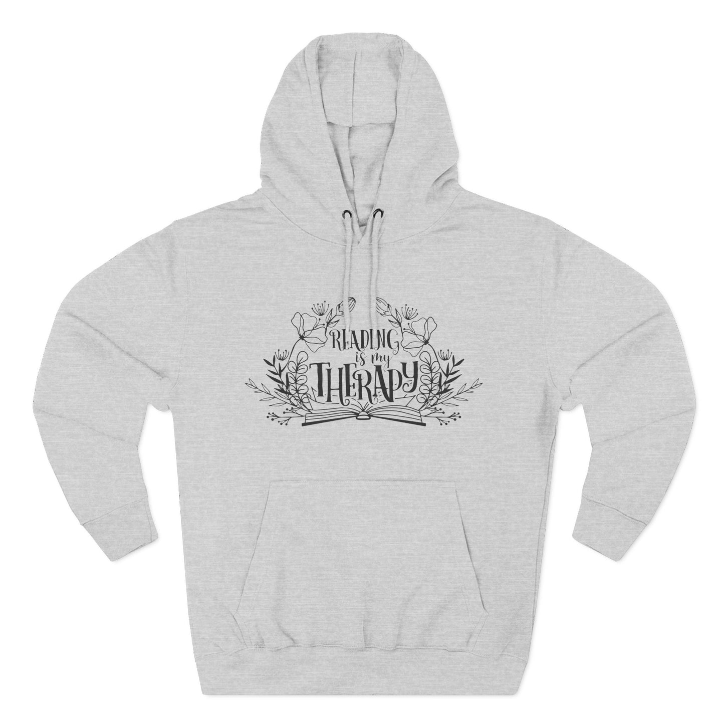 Reading Is My Therapy Fleece Hoodie