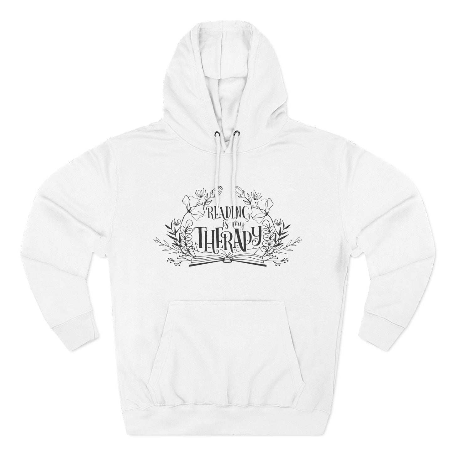Reading Is My Therapy Fleece Hoodie