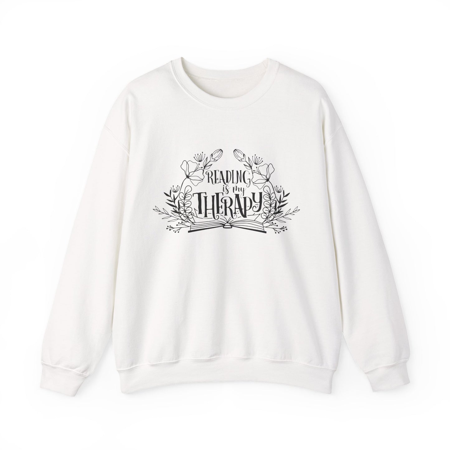 Reading Is My Therapy Crewneck Sweatshirt S-5XL