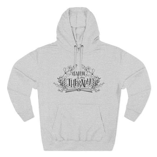 Reading Is My Therapy Fleece Hoodie