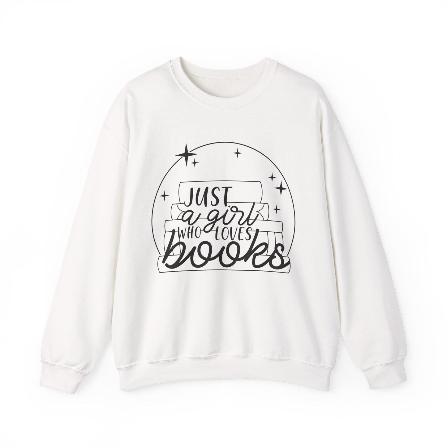 Just A Girl Who Loves Books Crewneck Sweatshirt S-5XL