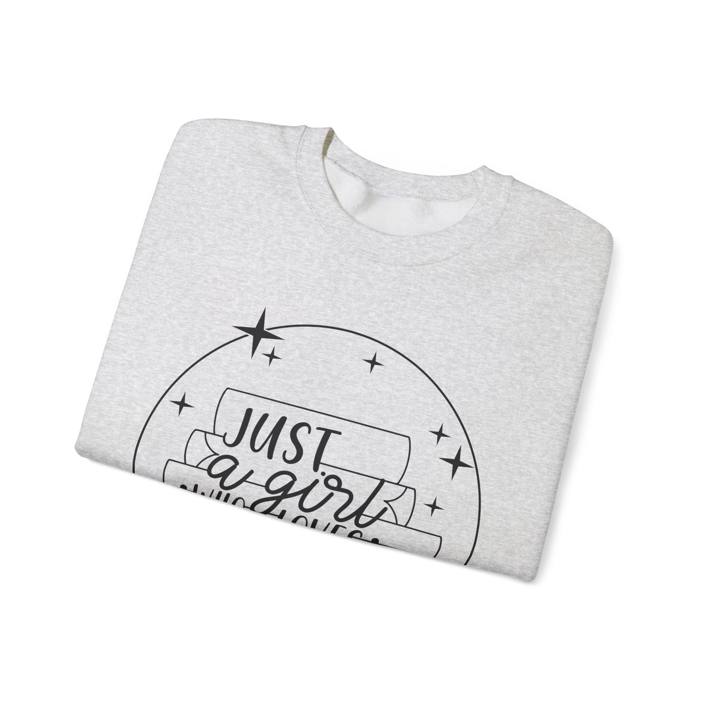 Just A Girl Who Loves Books Crewneck Sweatshirt S-5XL