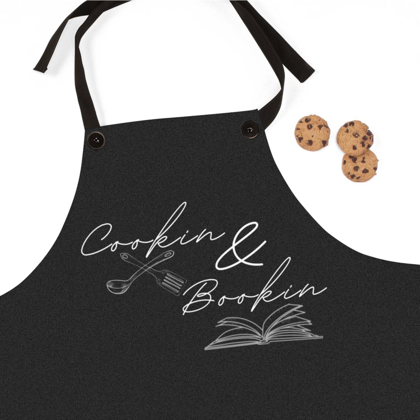 Cookin' & Bookin' BLACK Apron