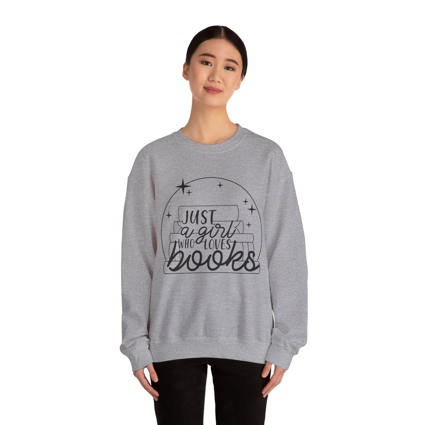Just A Girl Who Loves Books Crewneck Sweatshirt S-5XL