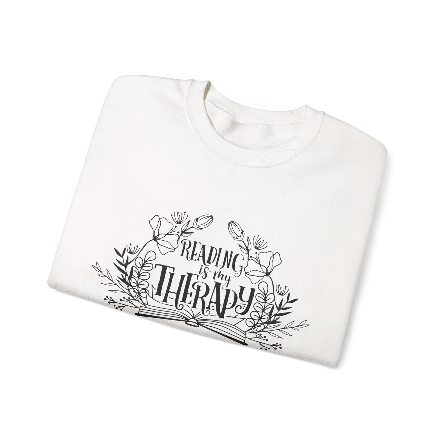 Reading Is My Therapy Crewneck Sweatshirt S-5XL
