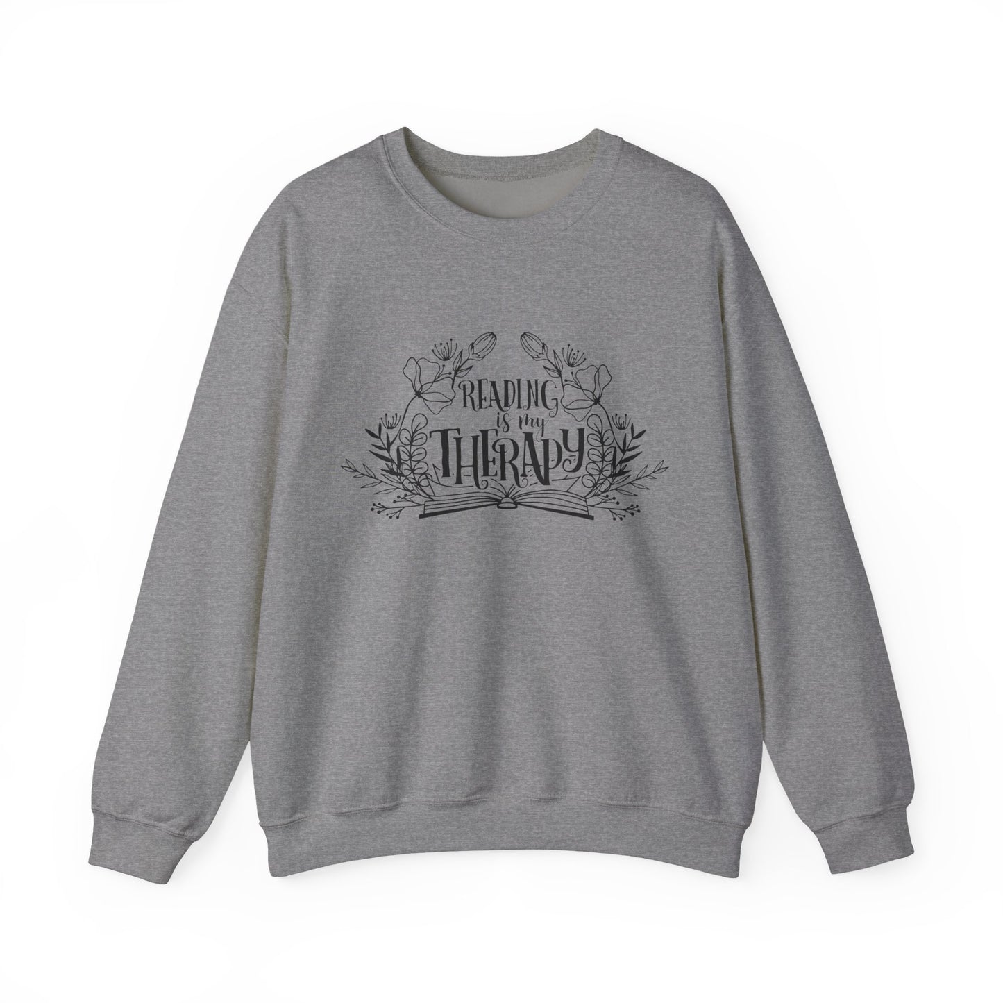 Reading Is My Therapy Crewneck Sweatshirt S-5XL
