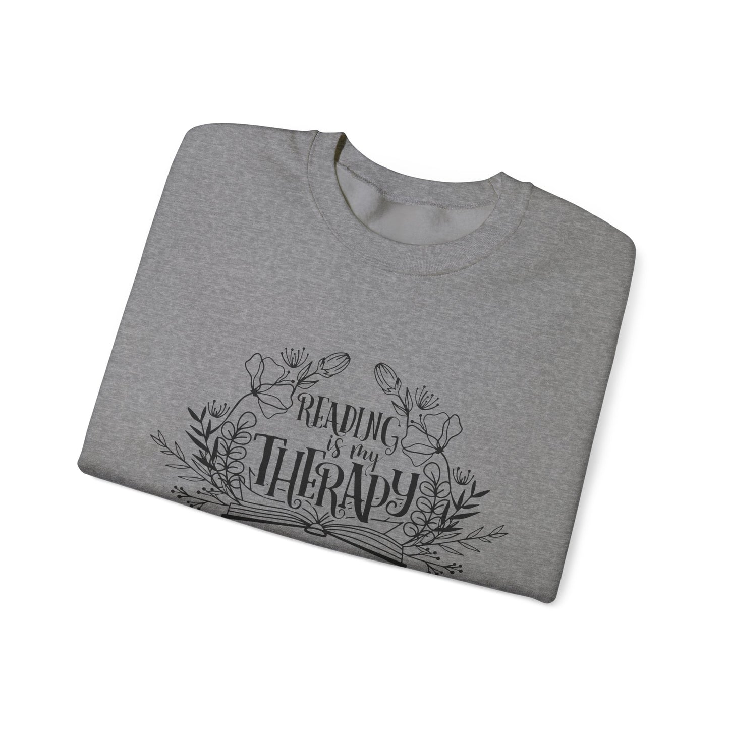 Reading Is My Therapy Crewneck Sweatshirt S-5XL