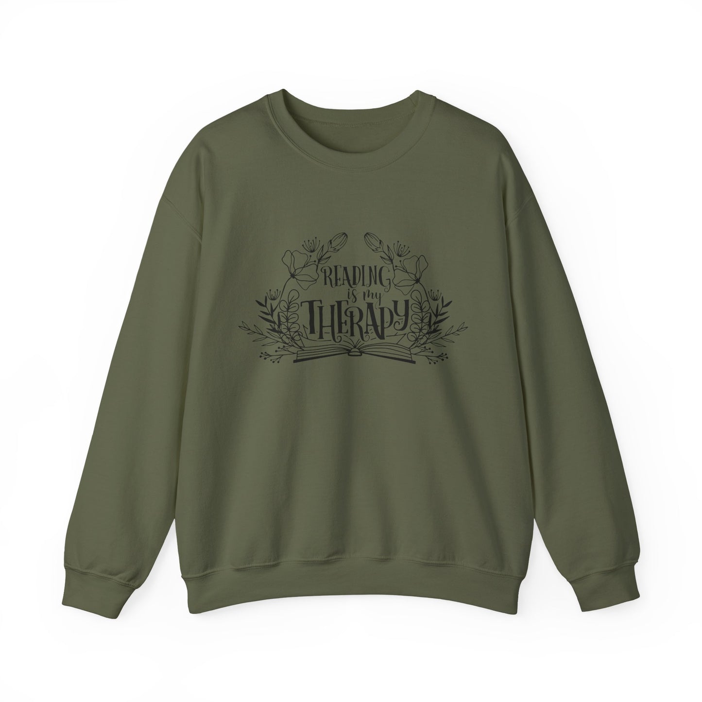 Reading Is My Therapy Crewneck Sweatshirt S-5XL