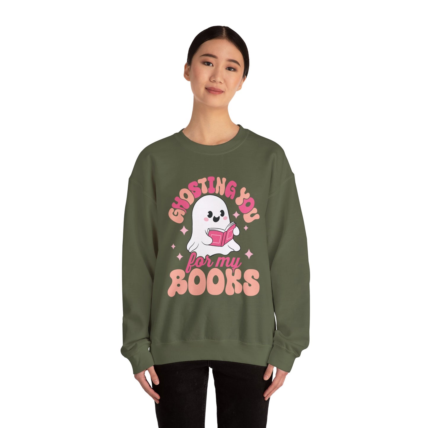 Ghosting You For My Books Crewneck Sweatshirt S-5XL