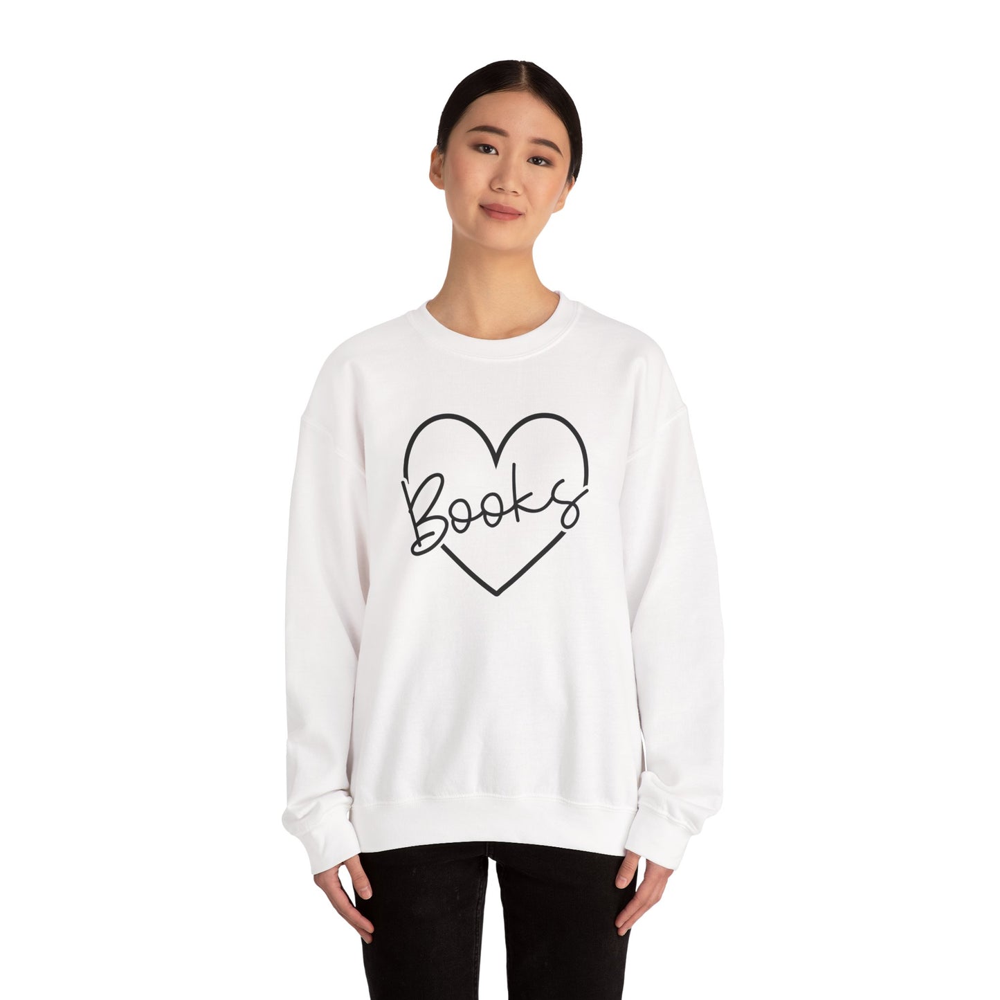 Heart Books Crewneck Sweatshirt S-5XL