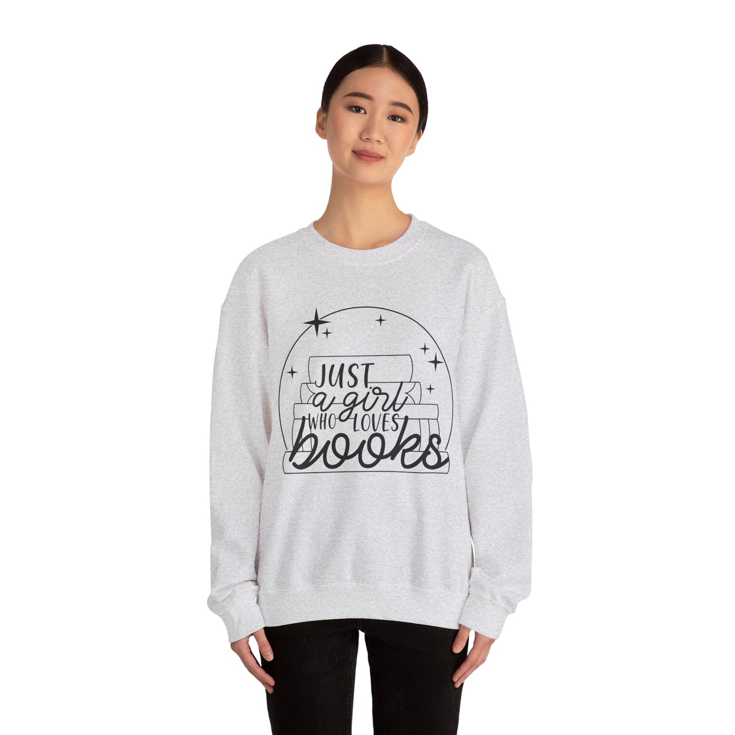 Just A Girl Who Loves Books Crewneck Sweatshirt S-5XL