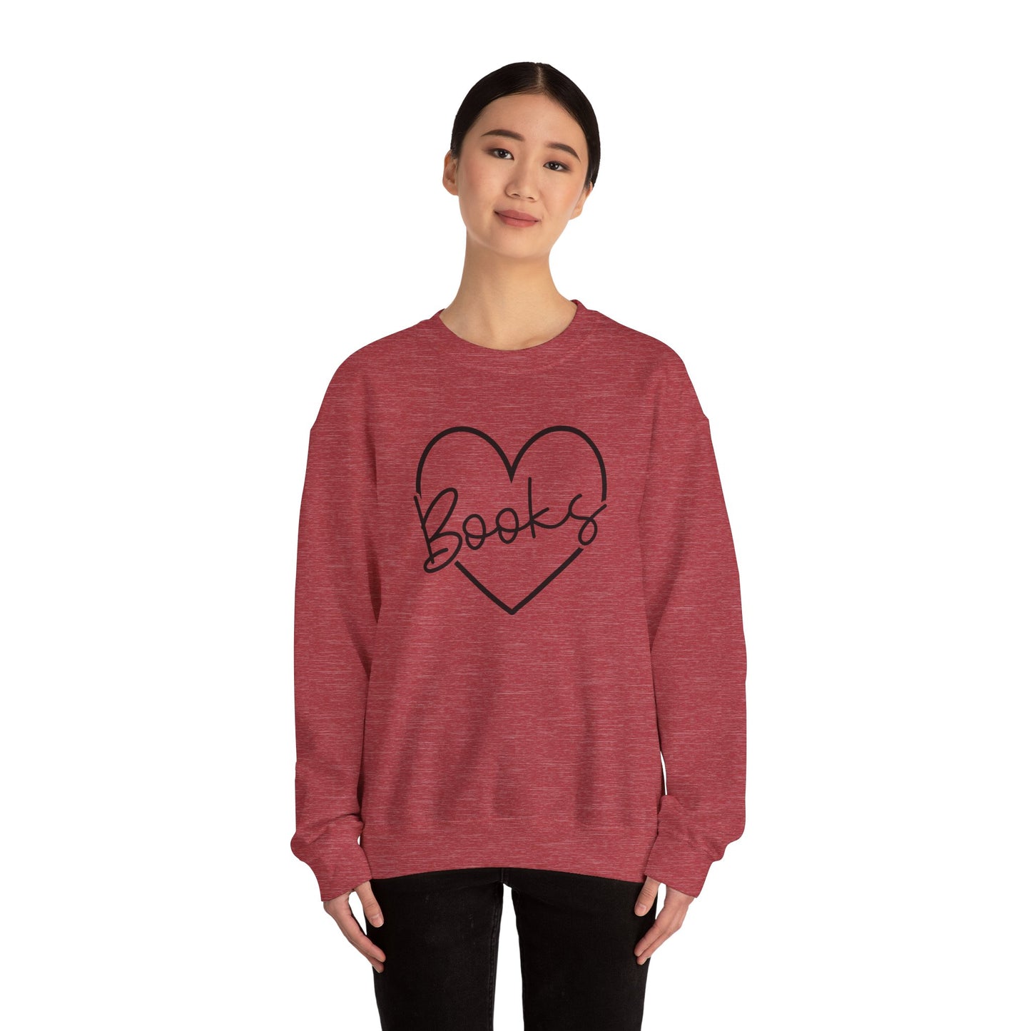 Heart Books Crewneck Sweatshirt S-5XL