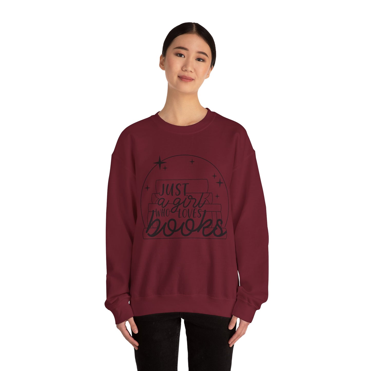 Just A Girl Who Loves Books Crewneck Sweatshirt S-5XL