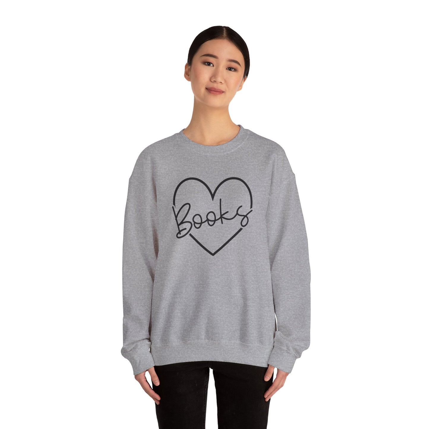 Heart Books Crewneck Sweatshirt S-5XL