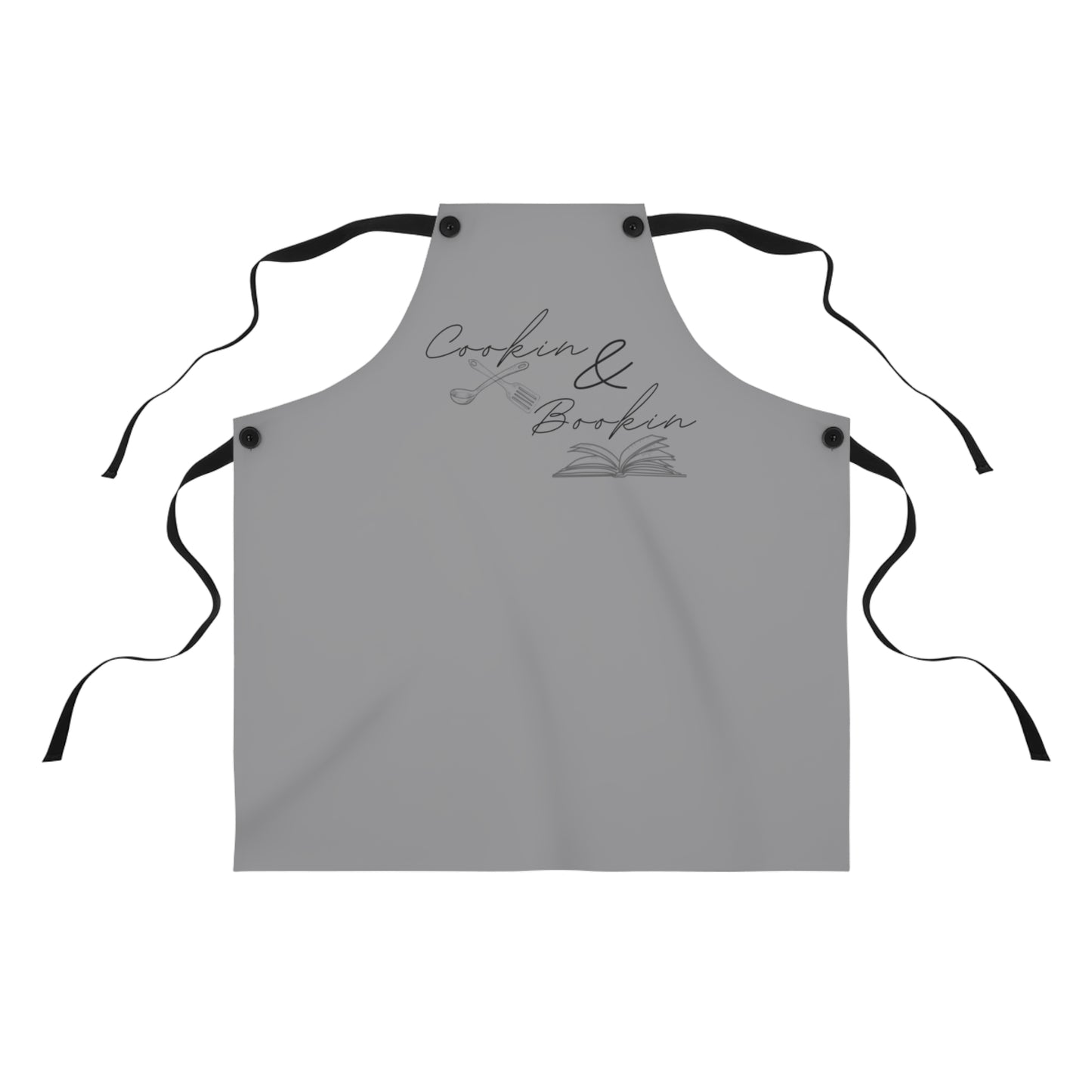 Cookin' & Bookin' Gray Apron