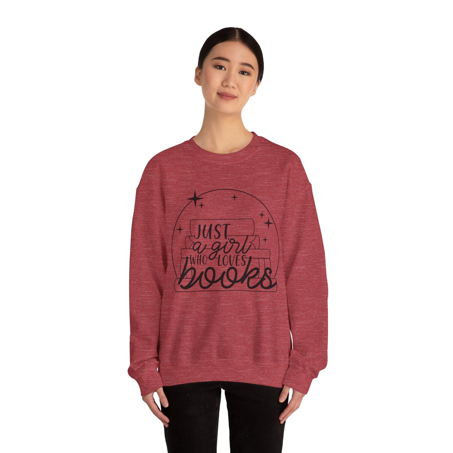 Just A Girl Who Loves Books Crewneck Sweatshirt S-5XL