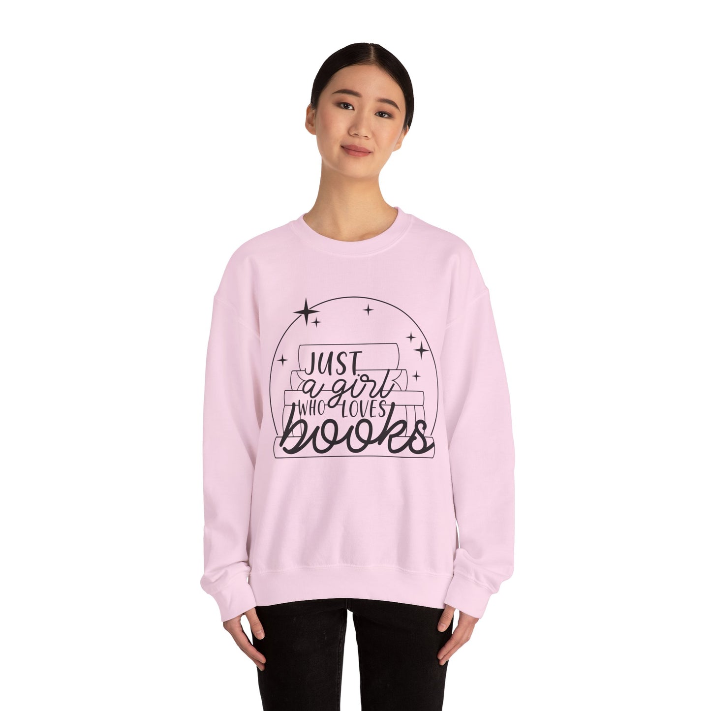 Just A Girl Who Loves Books Crewneck Sweatshirt S-5XL