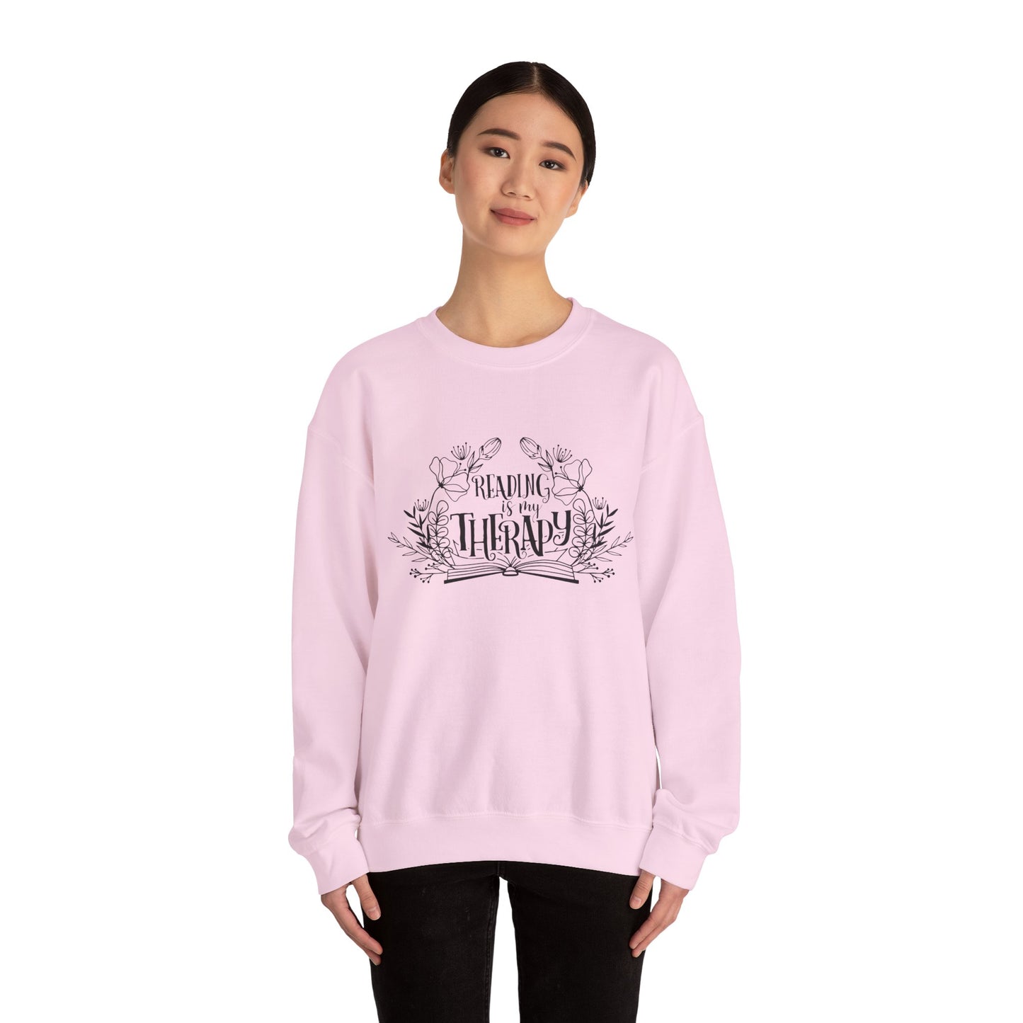 Reading Is My Therapy Crewneck Sweatshirt S-5XL