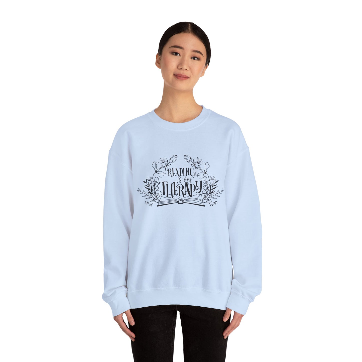 Reading Is My Therapy Crewneck Sweatshirt S-5XL