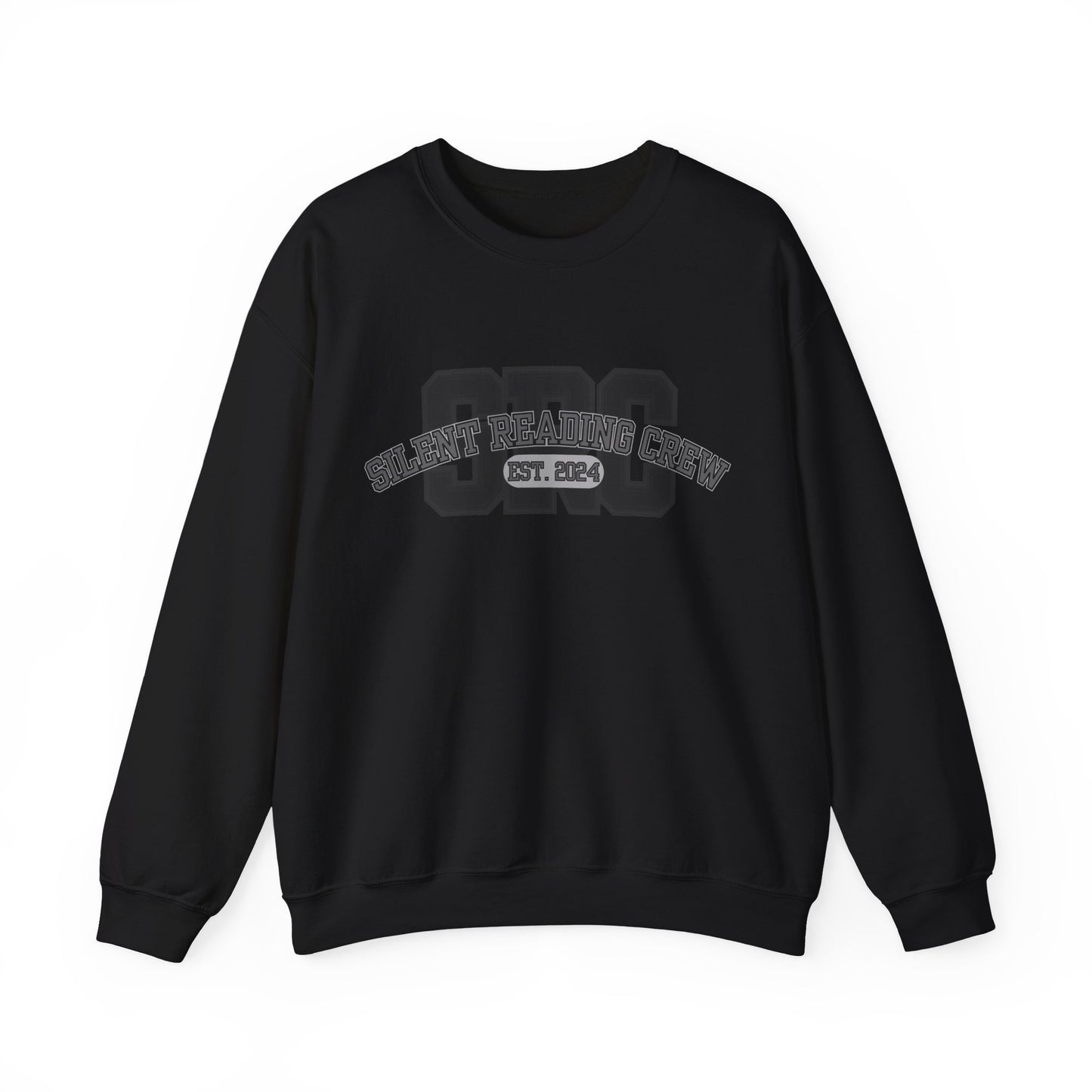 Silent Reading Crew Crewneck Sweatshirt BLACK S-5XL