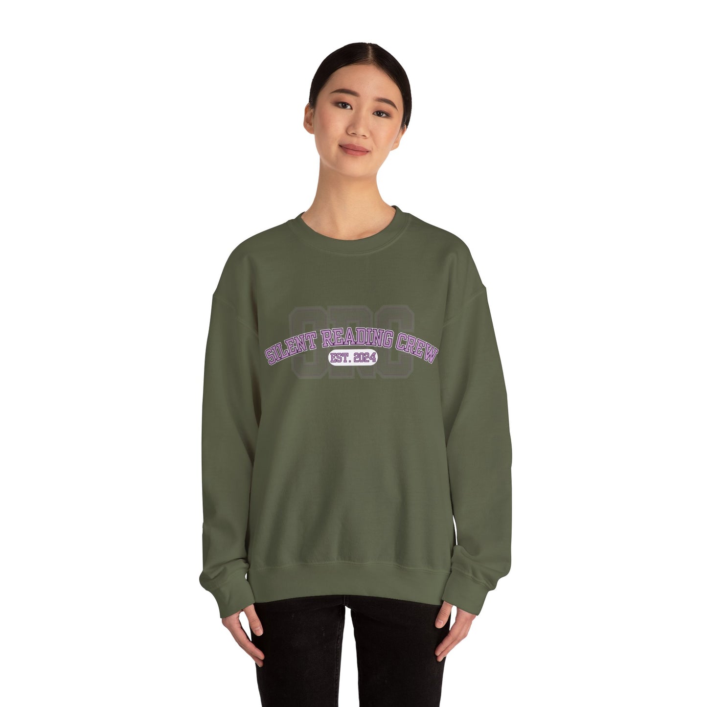 Silent Reading Crew Crewneck Sweatshirt S-5XL