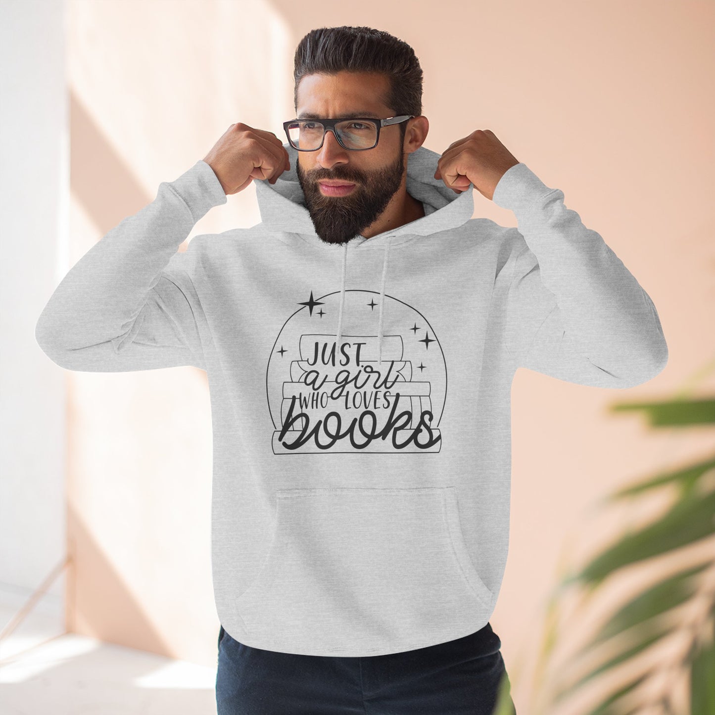Just A Girl Who Loves Books Fleece Hoodie