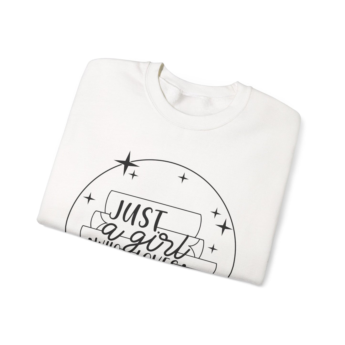 Just A Girl Who Loves Books Crewneck Sweatshirt S-5XL