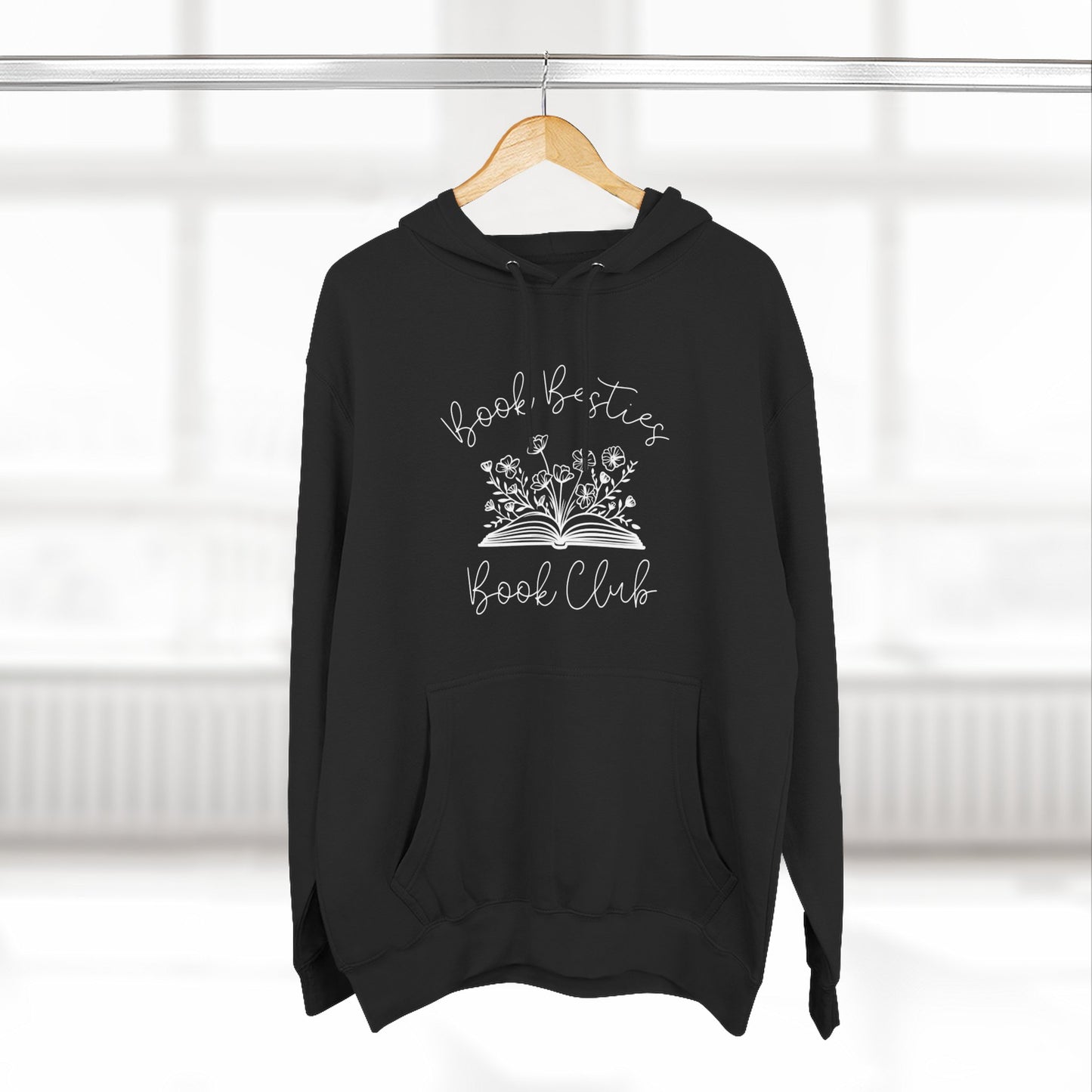 Book Besties Book Club BLACK Fleece Hoodie S-3XL