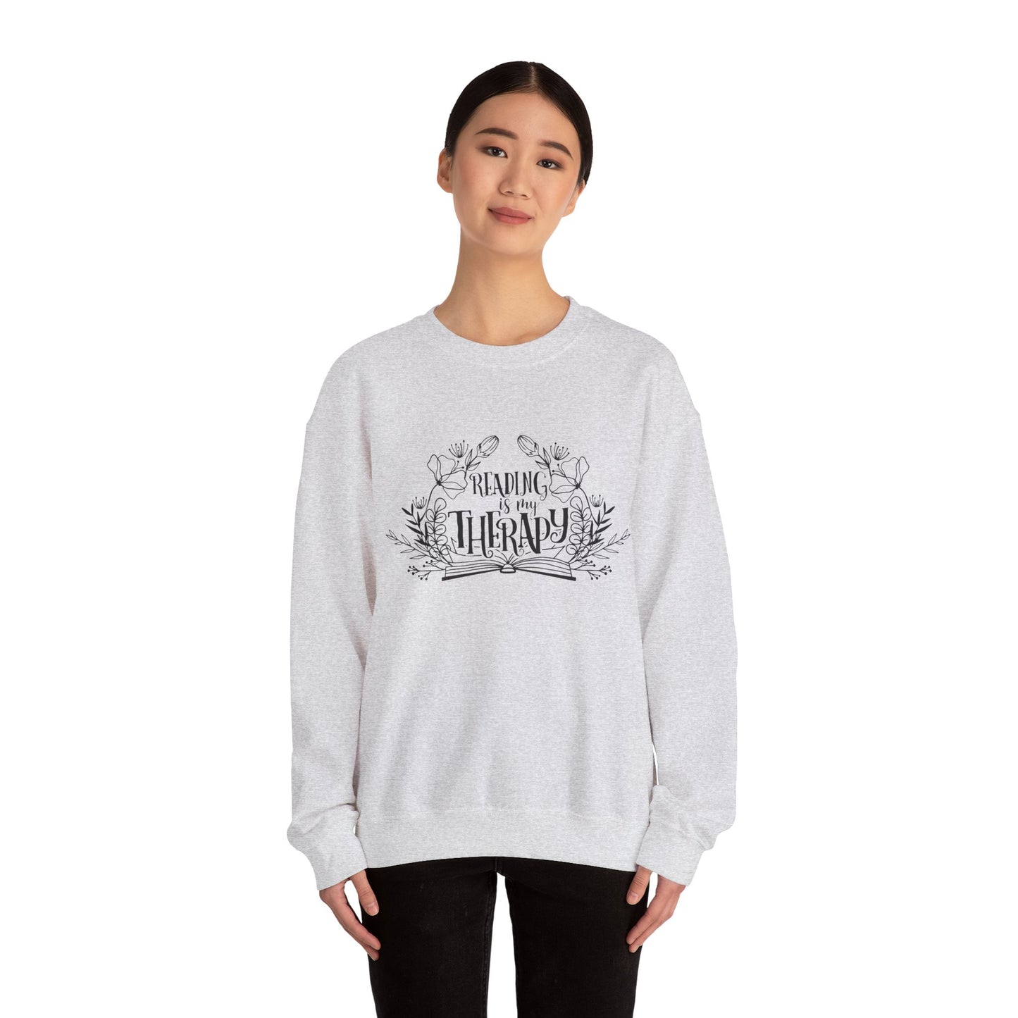 Reading Is My Therapy Crewneck Sweatshirt S-5XL