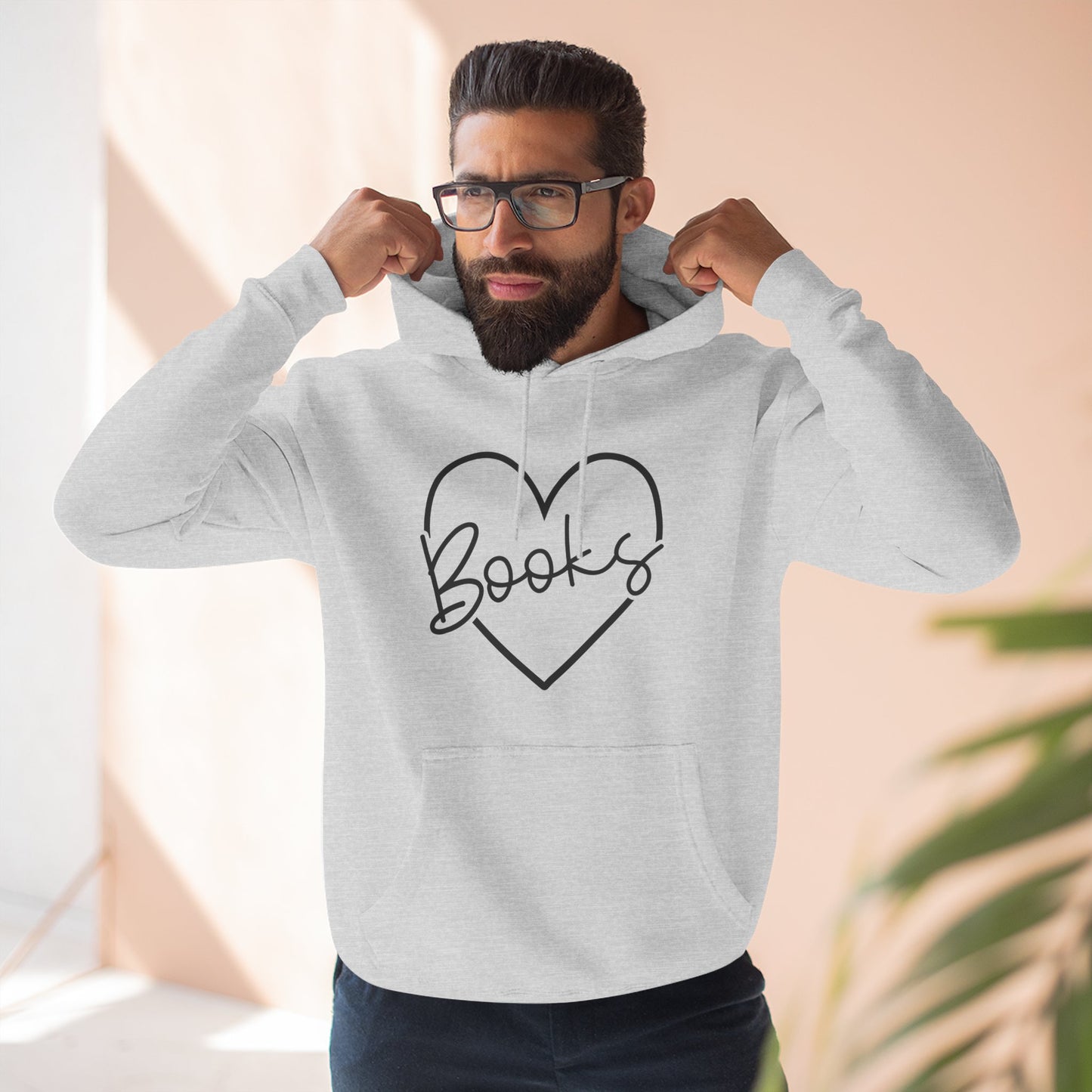Heart Books Fleece Hoodie