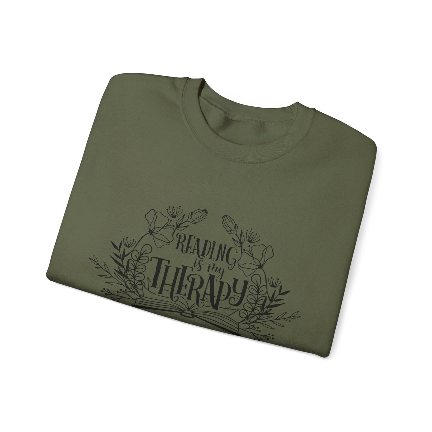 Reading Is My Therapy Crewneck Sweatshirt S-5XL