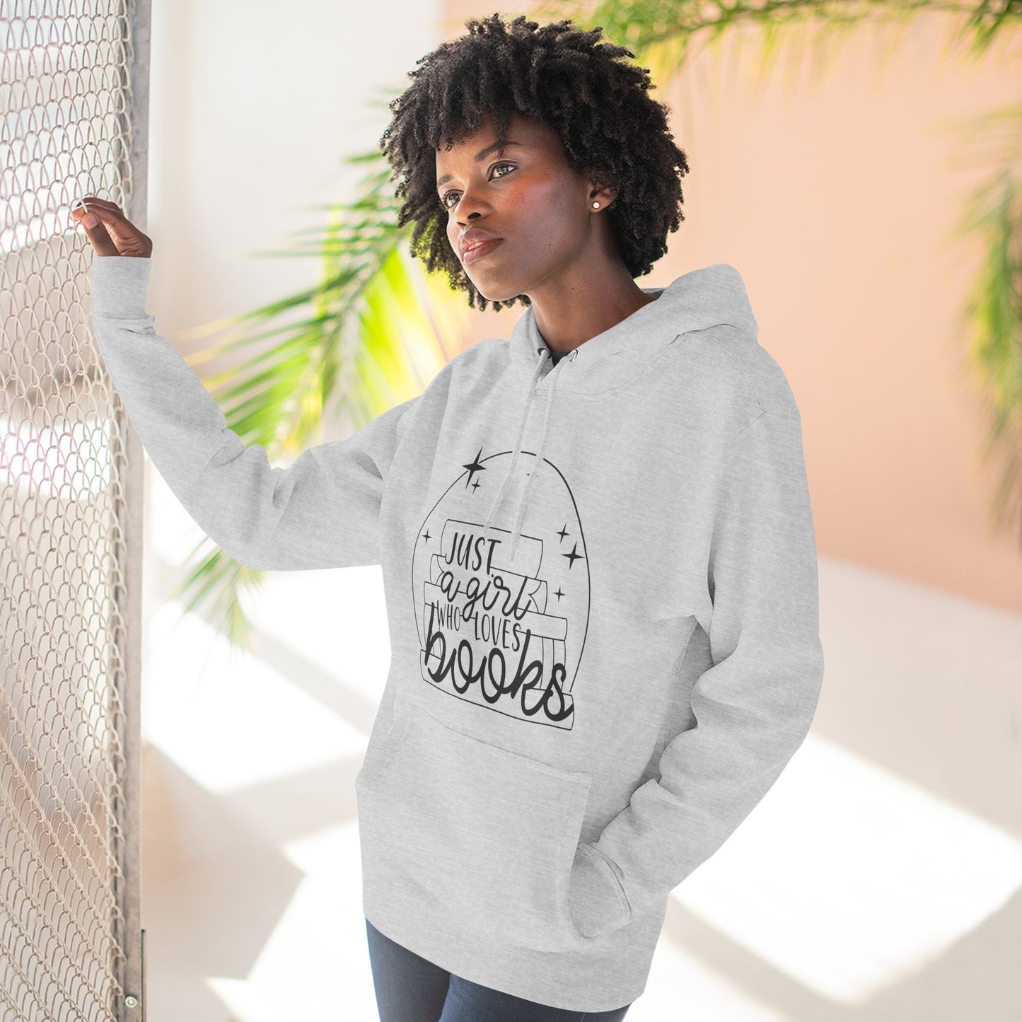 Just A Girl Who Loves Books Fleece Hoodie