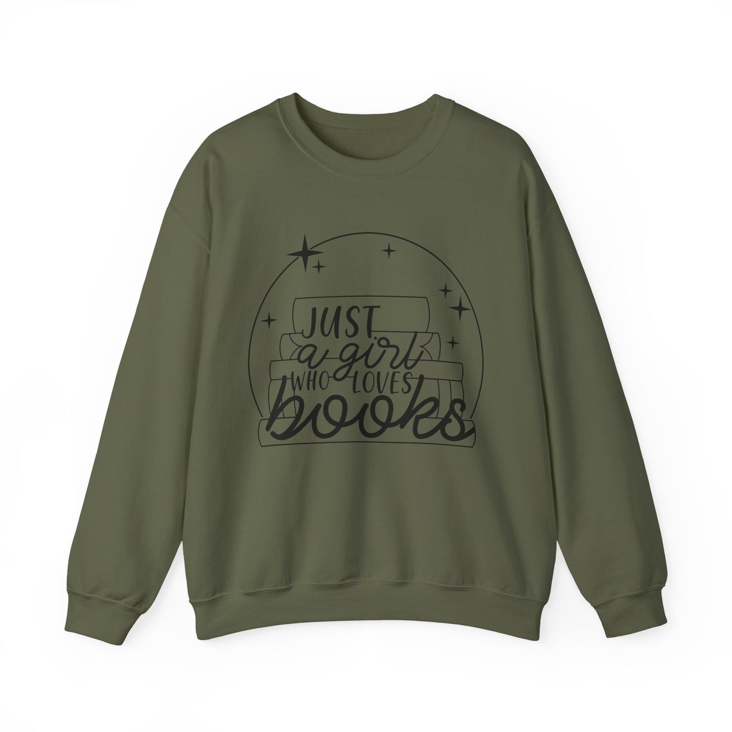 Just A Girl Who Loves Books Crewneck Sweatshirt S-5XL