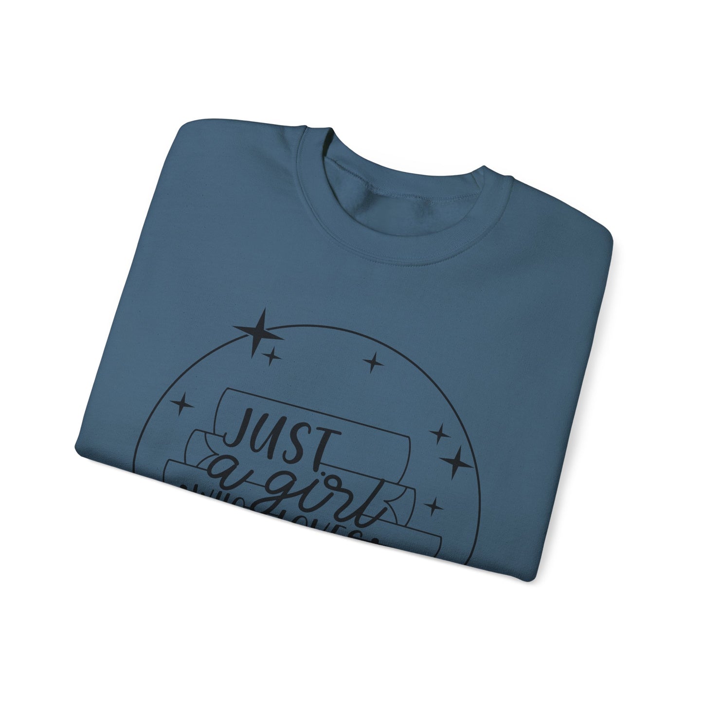 Just A Girl Who Loves Books Crewneck Sweatshirt S-5XL
