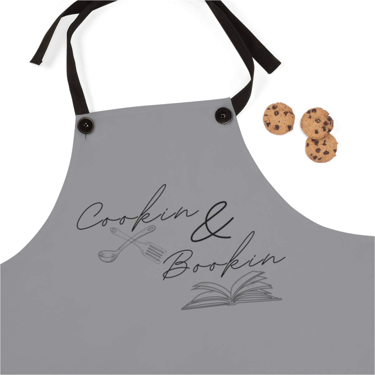 Cookin' & Bookin' Gray Apron
