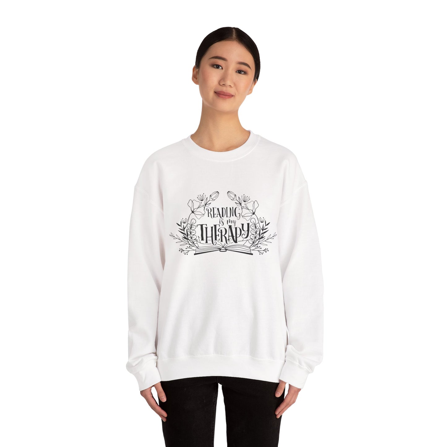 Reading Is My Therapy Crewneck Sweatshirt S-5XL