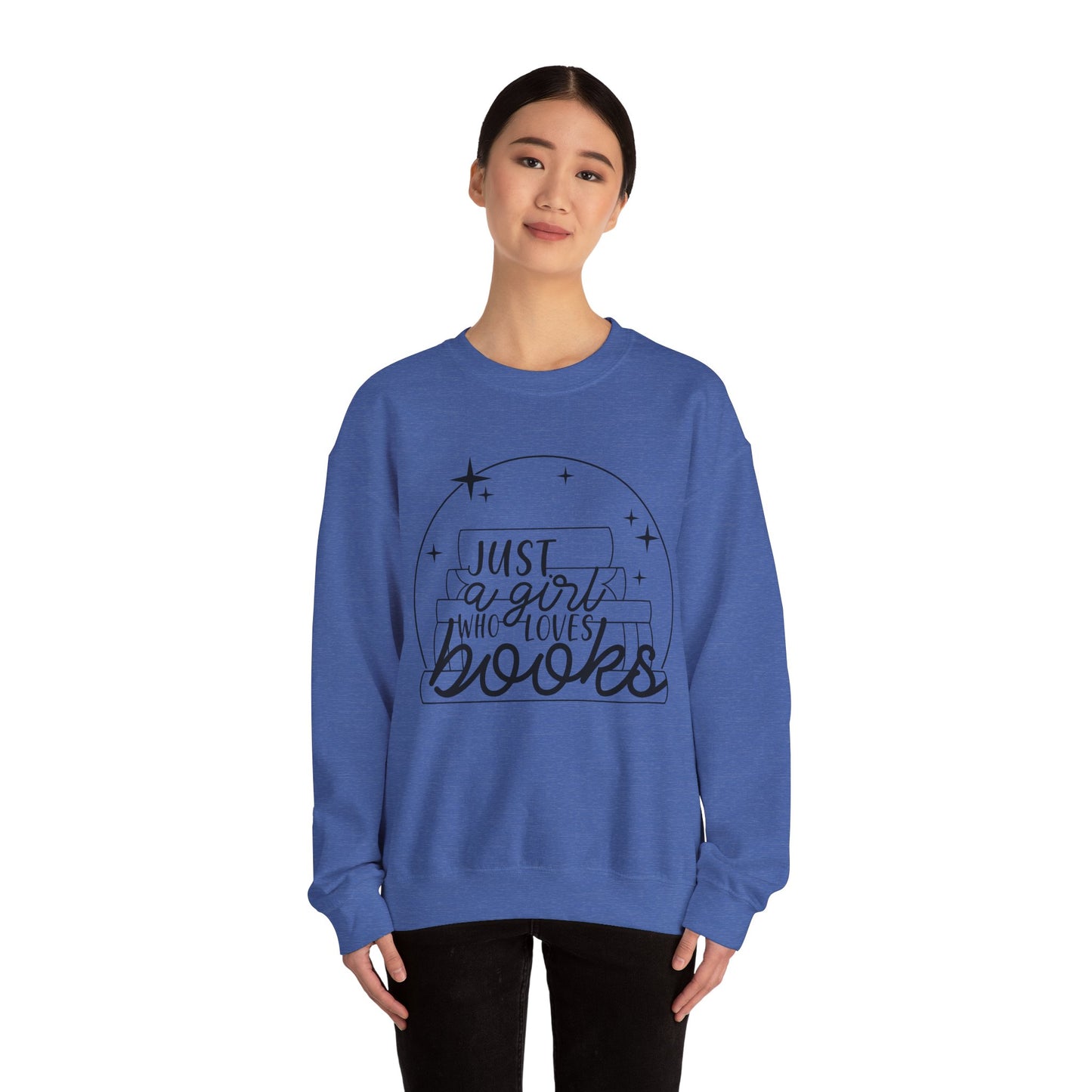Just A Girl Who Loves Books Crewneck Sweatshirt S-5XL