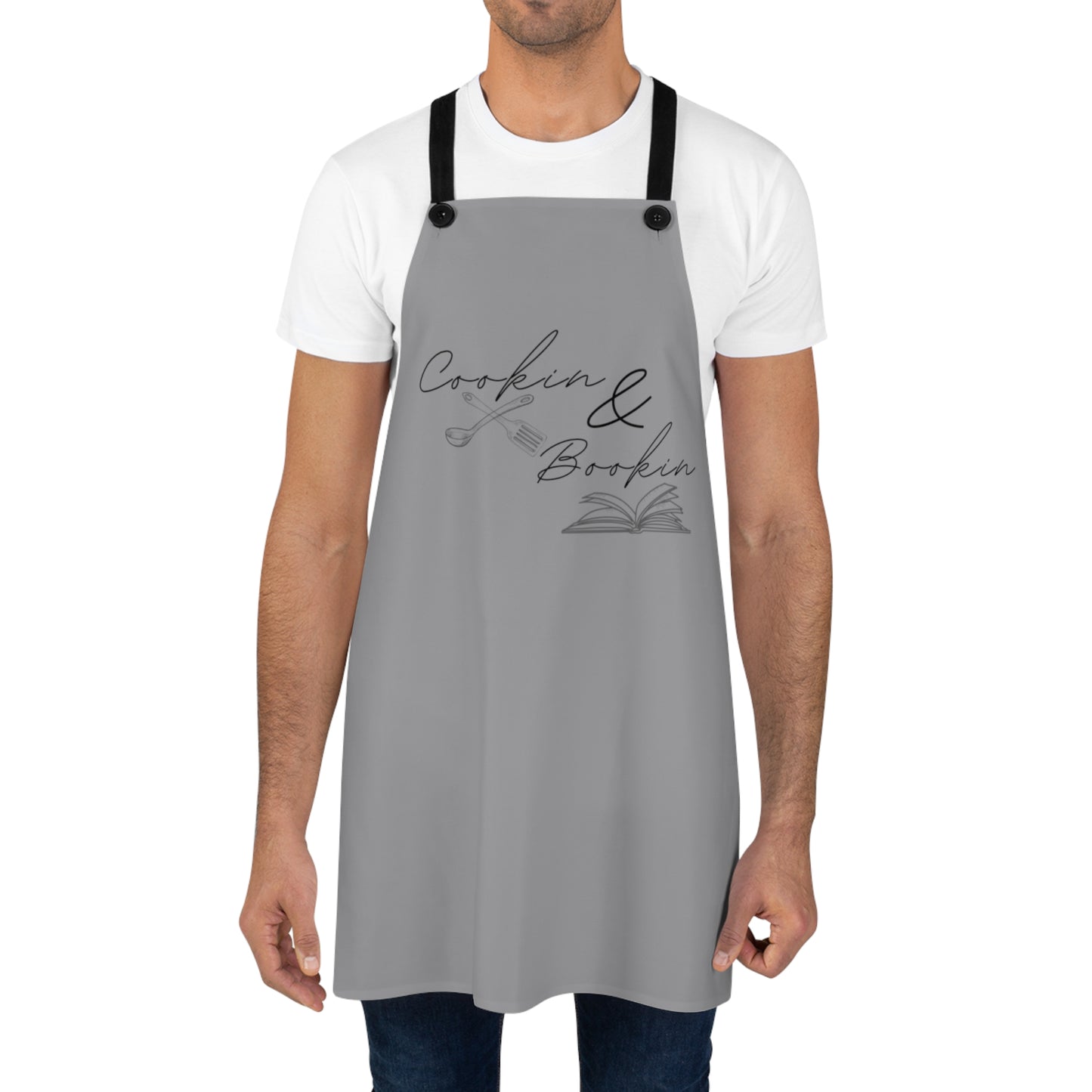 Cookin' & Bookin' Gray Apron