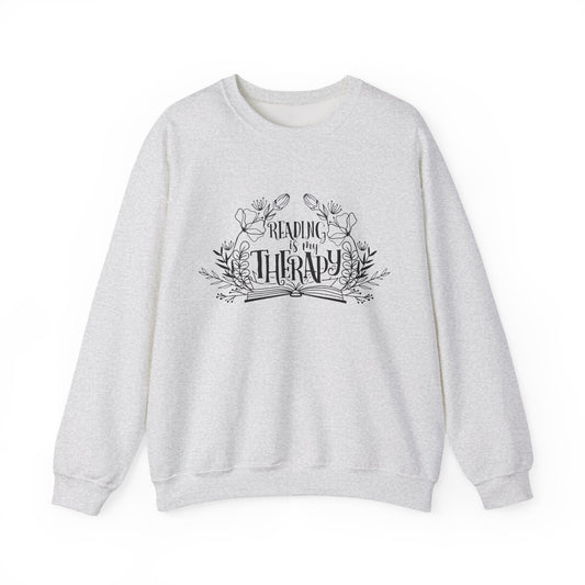 Reading Is My Therapy Crewneck Sweatshirt S-5XL