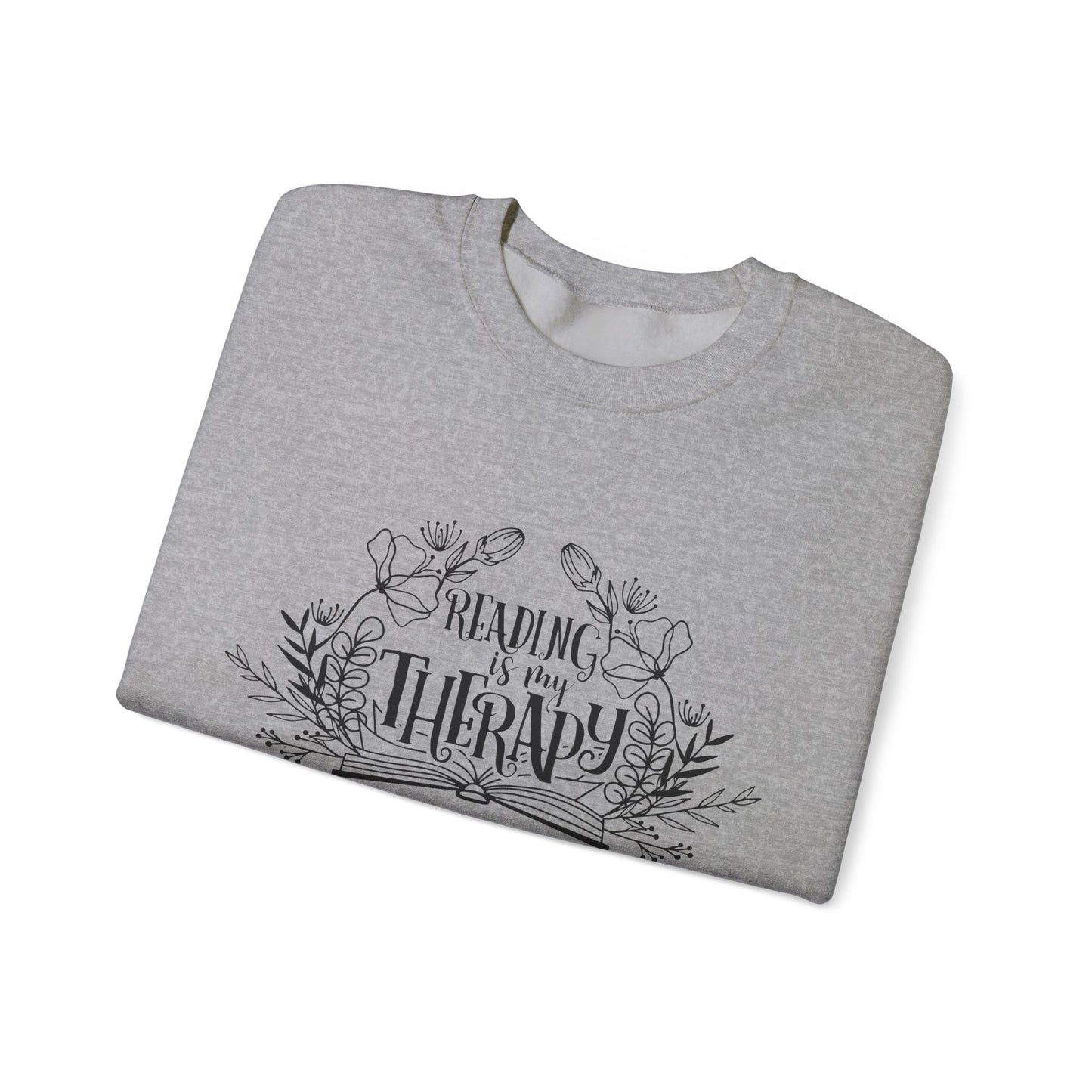 Reading Is My Therapy Crewneck Sweatshirt S-5XL