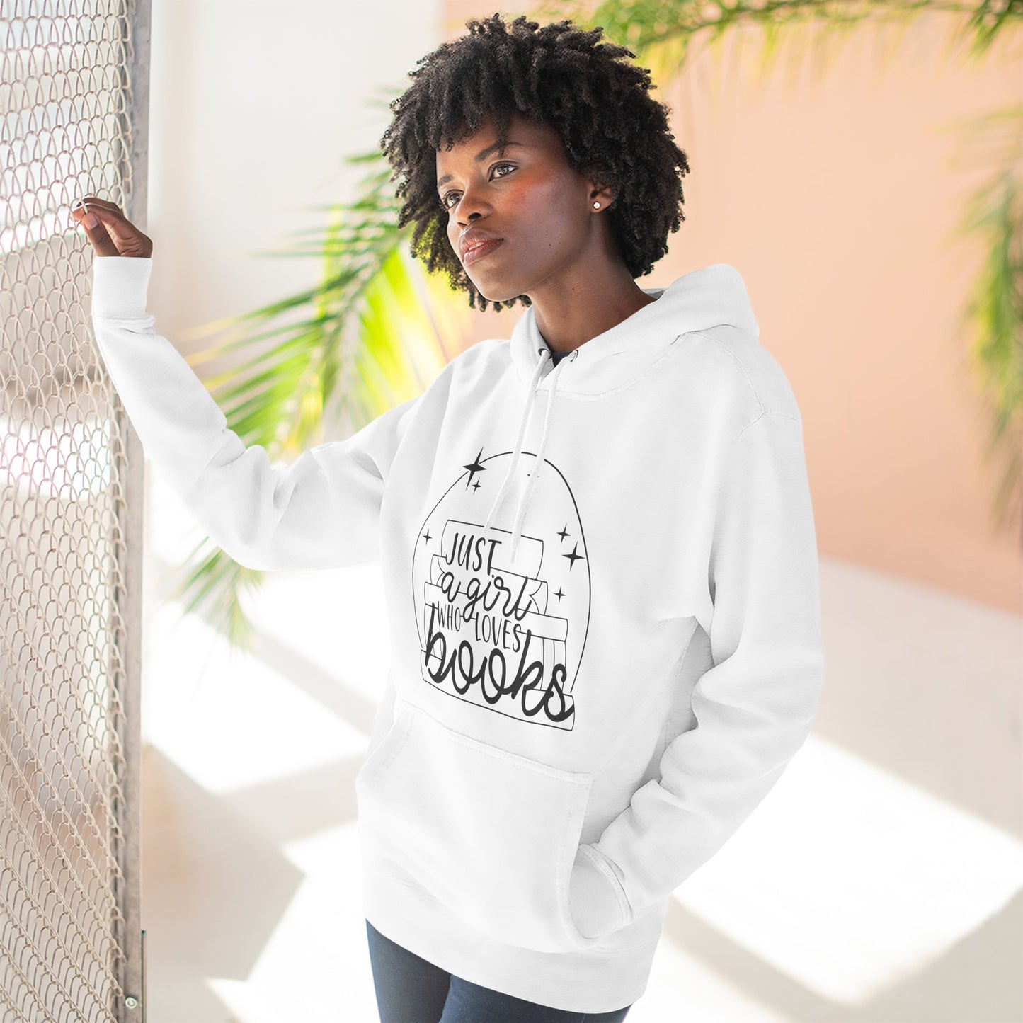 Just A Girl Who Loves Books Fleece Hoodie