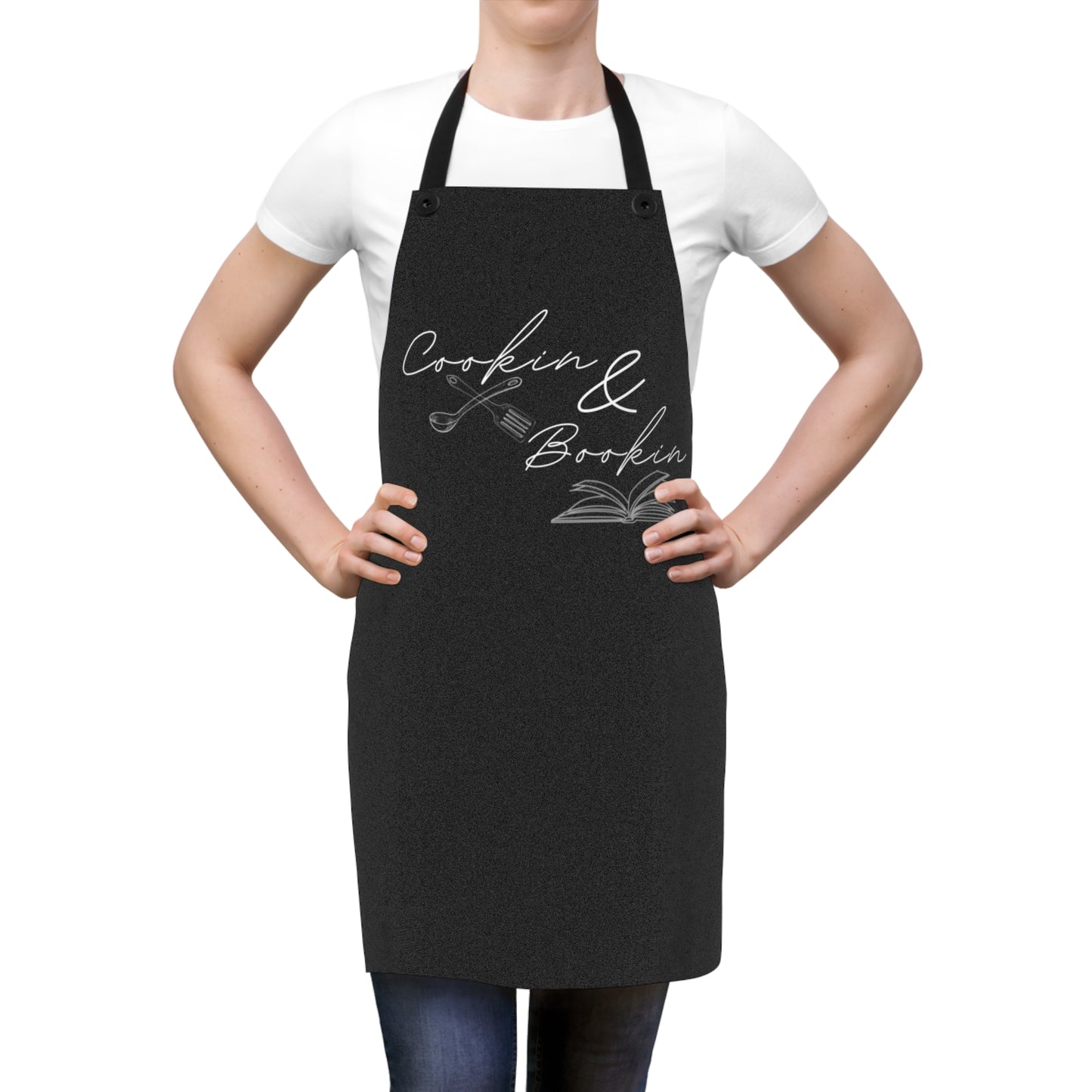 Cookin' & Bookin' BLACK Apron