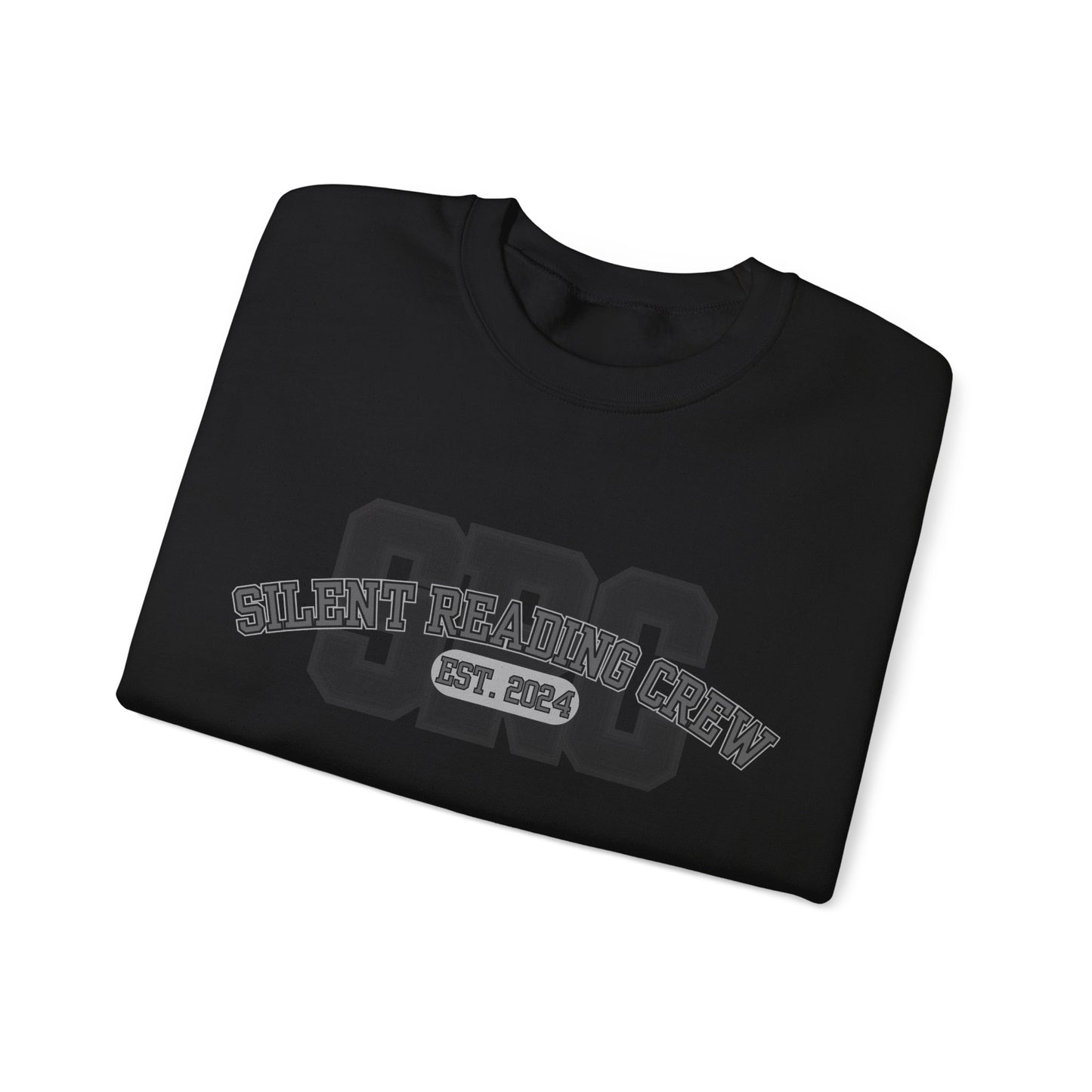 Silent Reading Crew Crewneck Sweatshirt BLACK S-5XL
