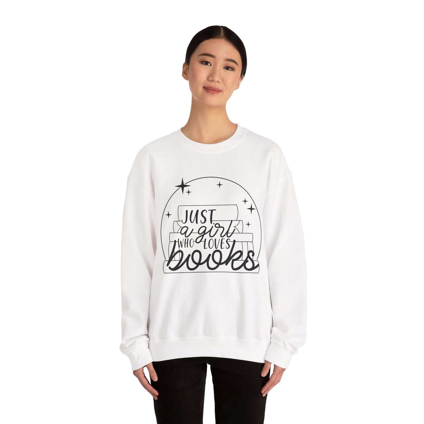 Just A Girl Who Loves Books Crewneck Sweatshirt S-5XL