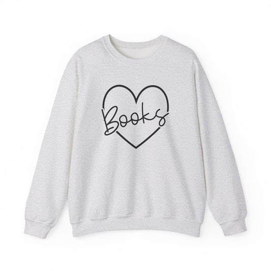 Heart Books Crewneck Sweatshirt S-5XL