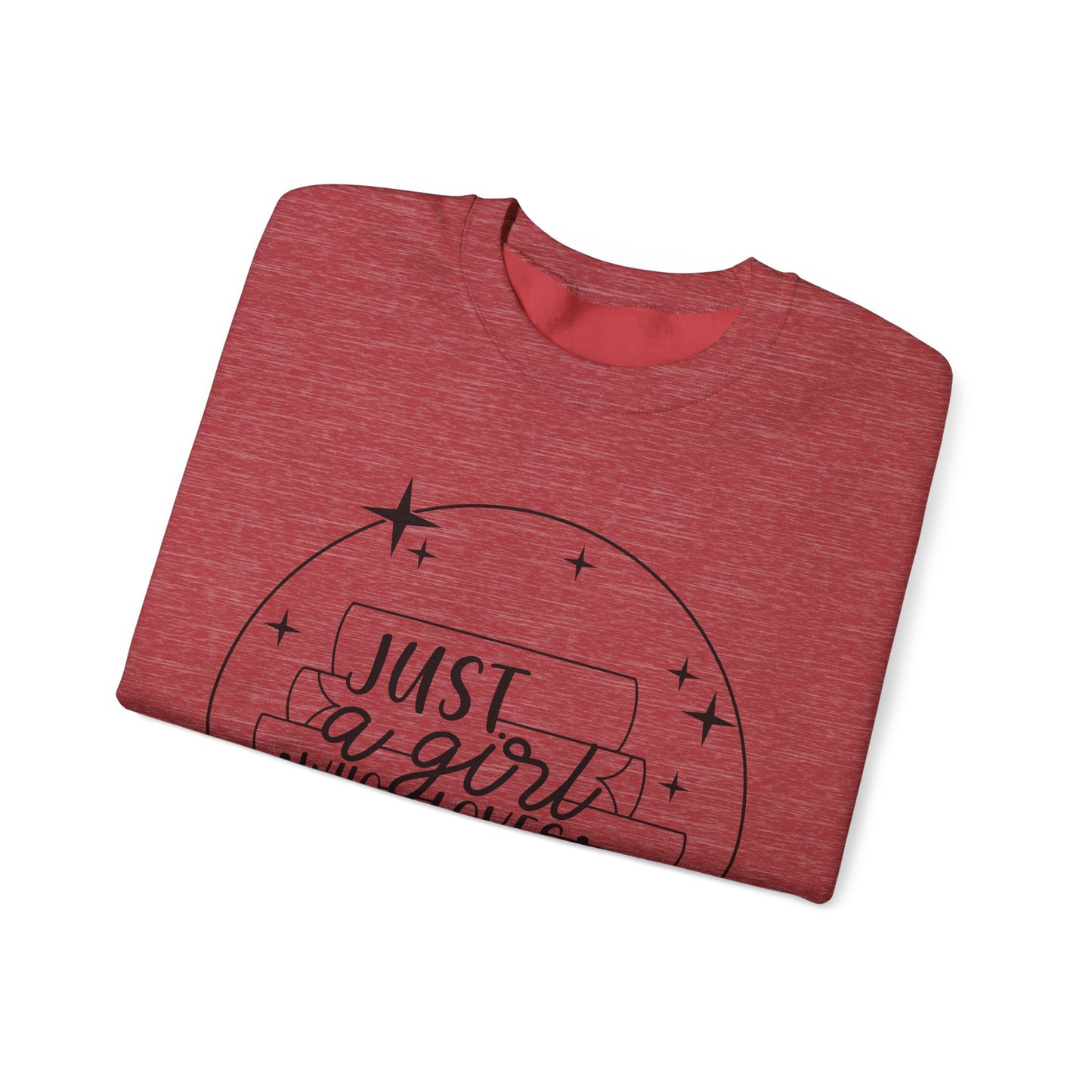 Just A Girl Who Loves Books Crewneck Sweatshirt S-5XL