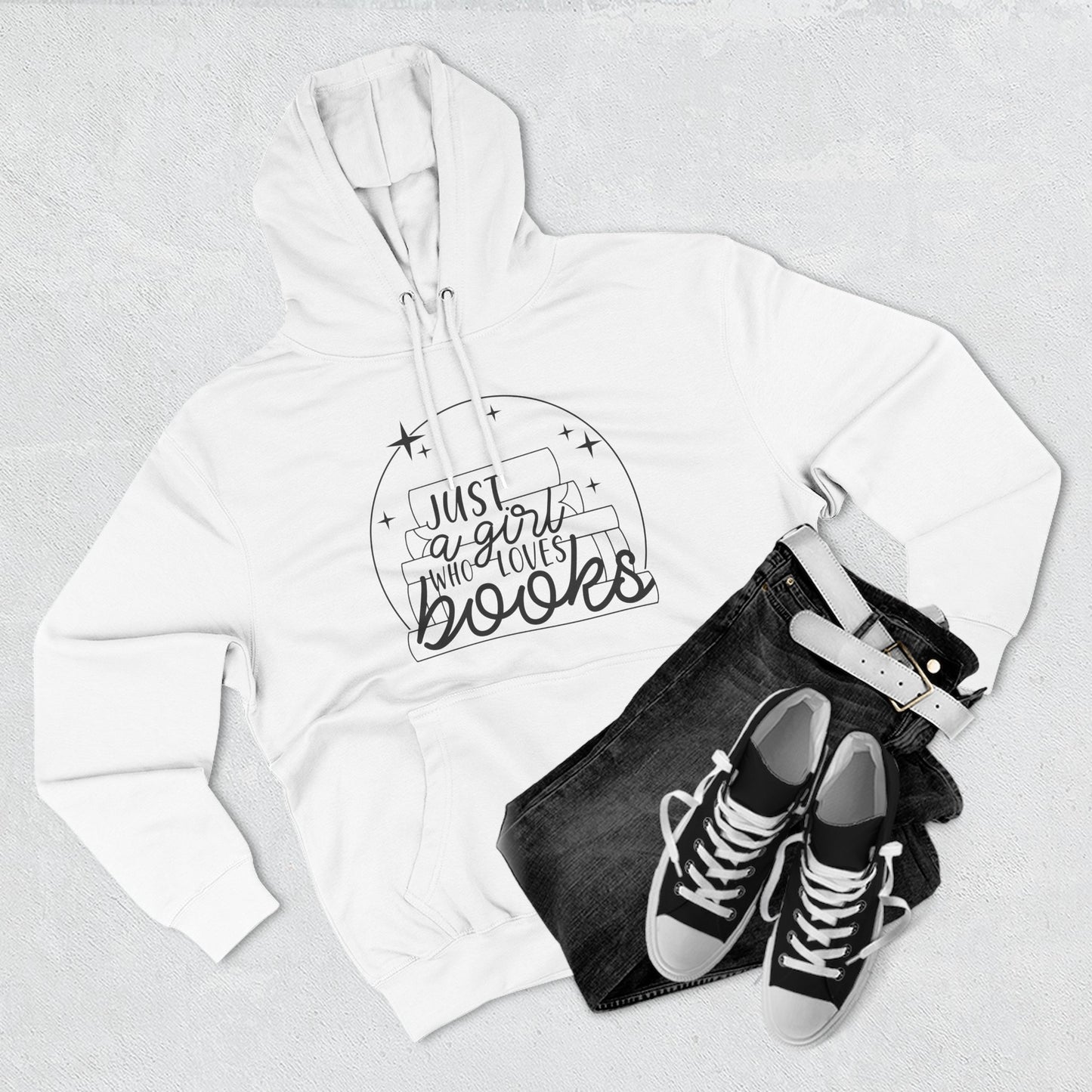 Just A Girl Who Loves Books Fleece Hoodie